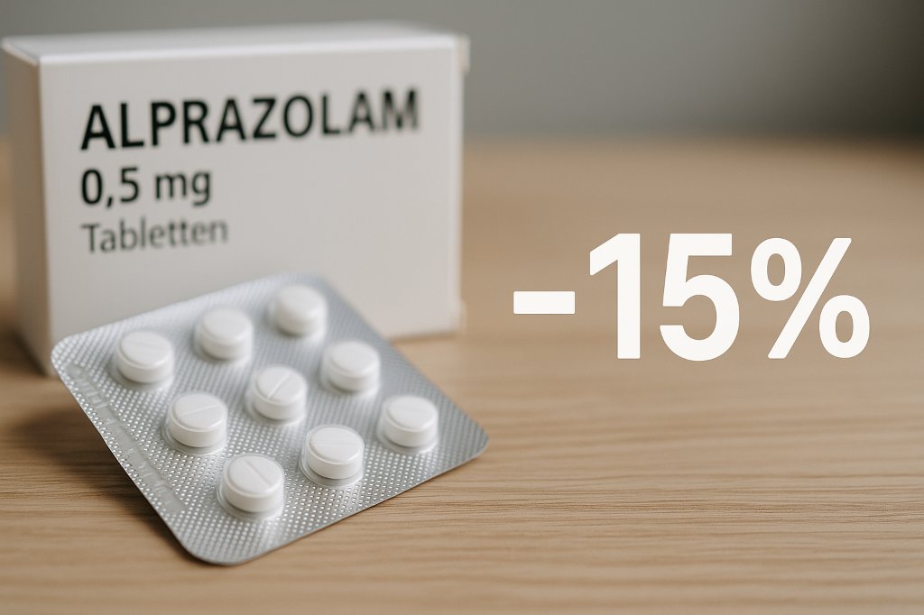 Alprazolam Großhandelspreise Deutschland – Rabatt 15 % aktiv
